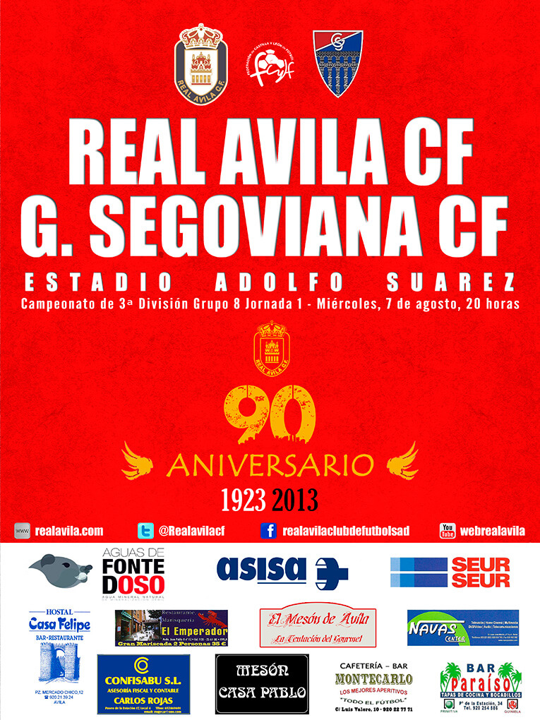 Cartel Real Ávila vs Segoviana